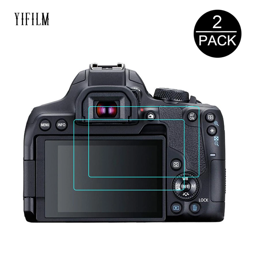 2 шт. прозрачное закаленное стекло EOS 850D для защиты экрана камеры Canon LCD от царапин