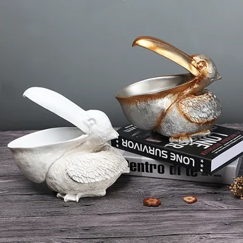 

HOT Toucan Key Storage Figurine Pelican Statue Storage Basket Animals Birds Shape TI99