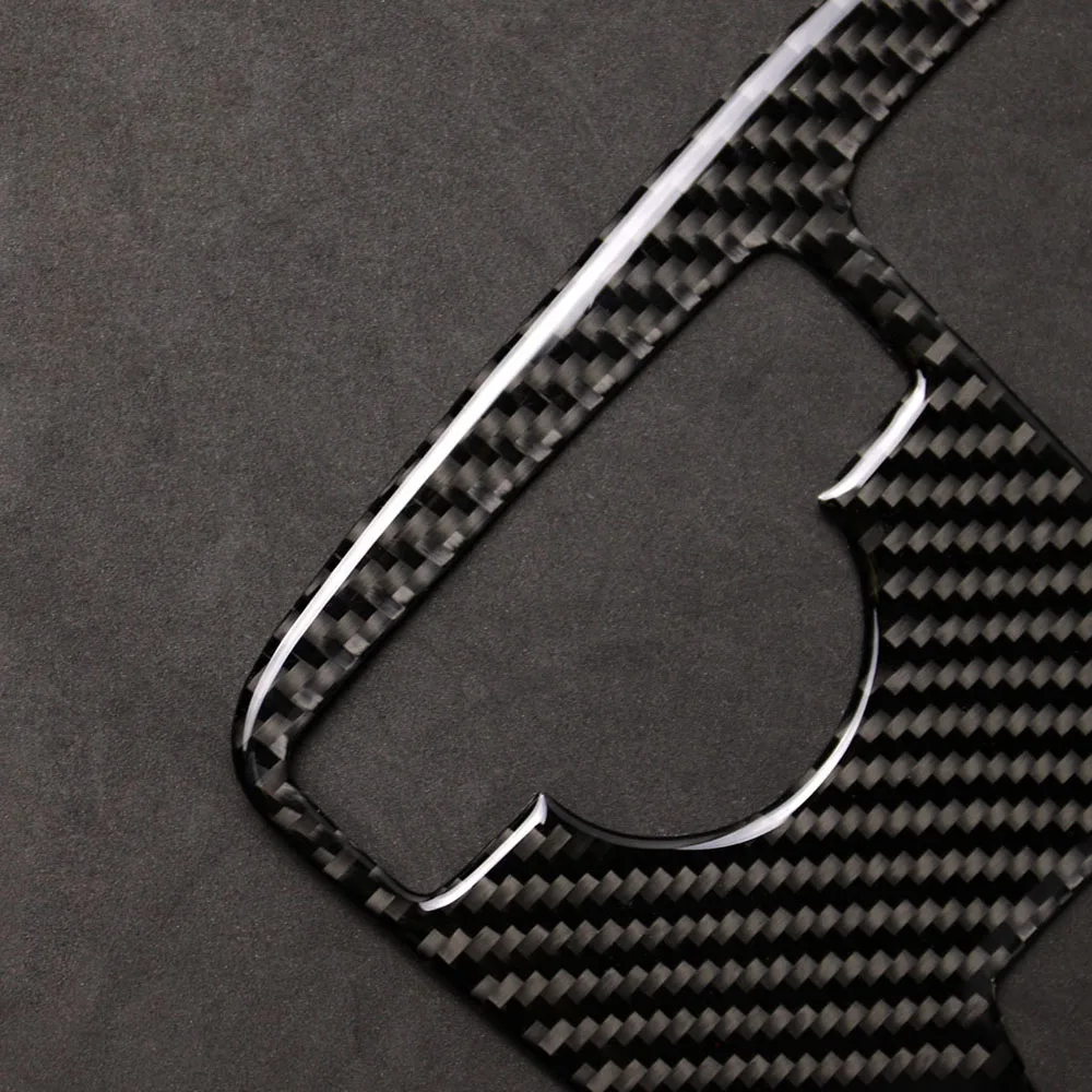

1 Pc Carbon Fiber Car Gear Panel Trim Decorative Stickers For Mercedes C-Class E-Class W204 2007-2013 Black Car Gear Panel Cover