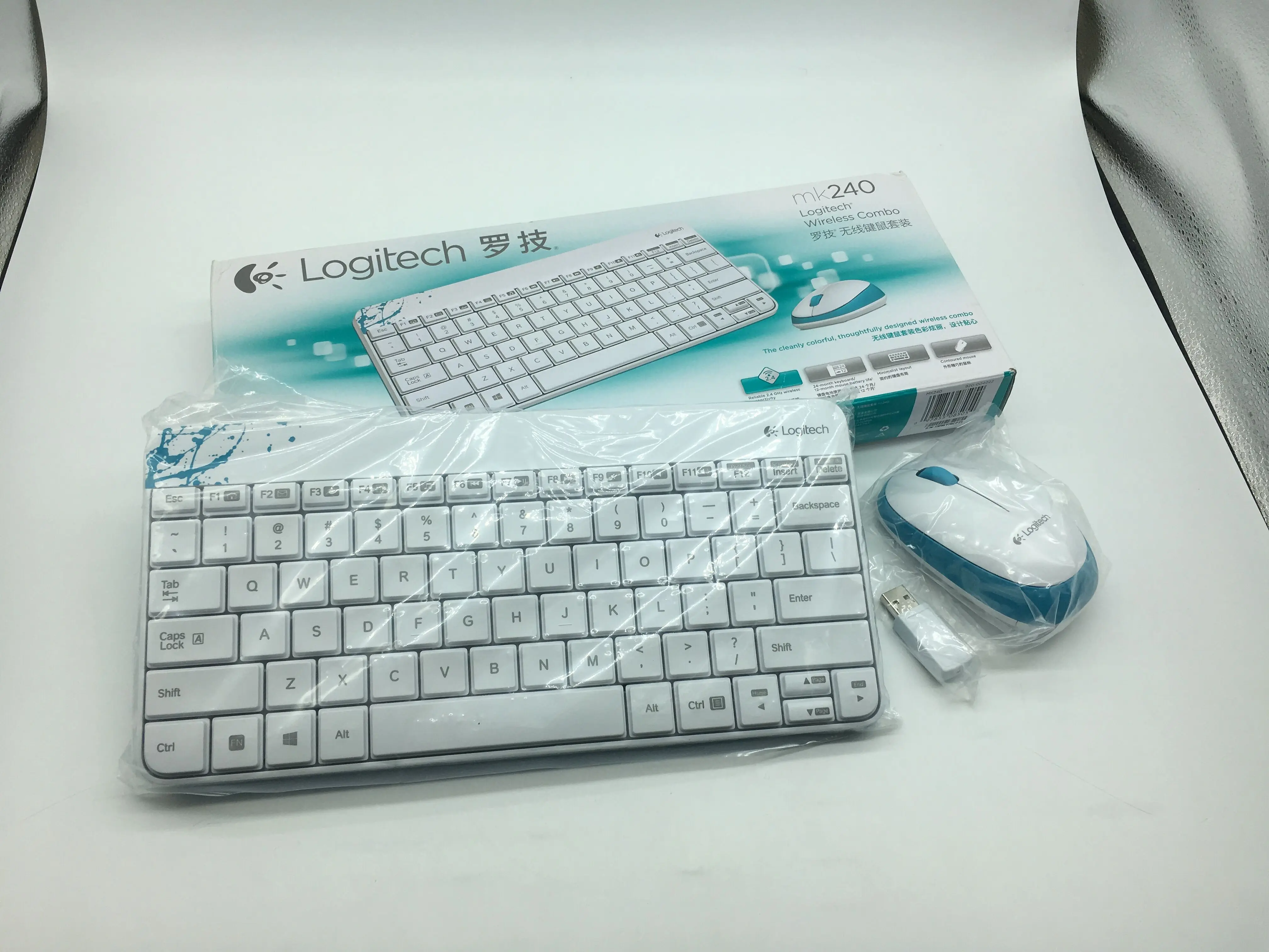 Беспроводная клавиатура и мышь Logitech MK240 Nano для рабочего стола ноутбука домашнего