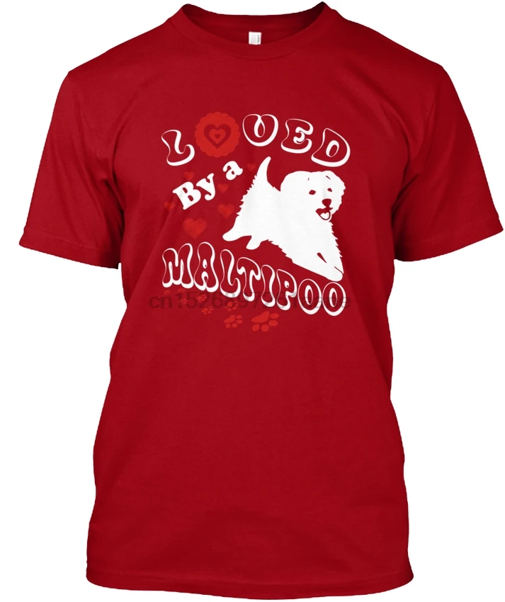 

Loved By A Maltipoo Mens Premium popular Tagless Tee T-ShirtHigh Quality Custom Printed