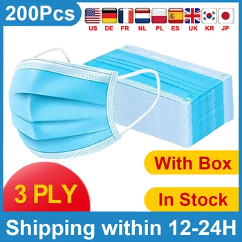 

3 Layer Disposable medical Mask Non-woven Mascarillas Face Mask Thickened Disposable surgical Mouth Mask Filter Safety mascaras