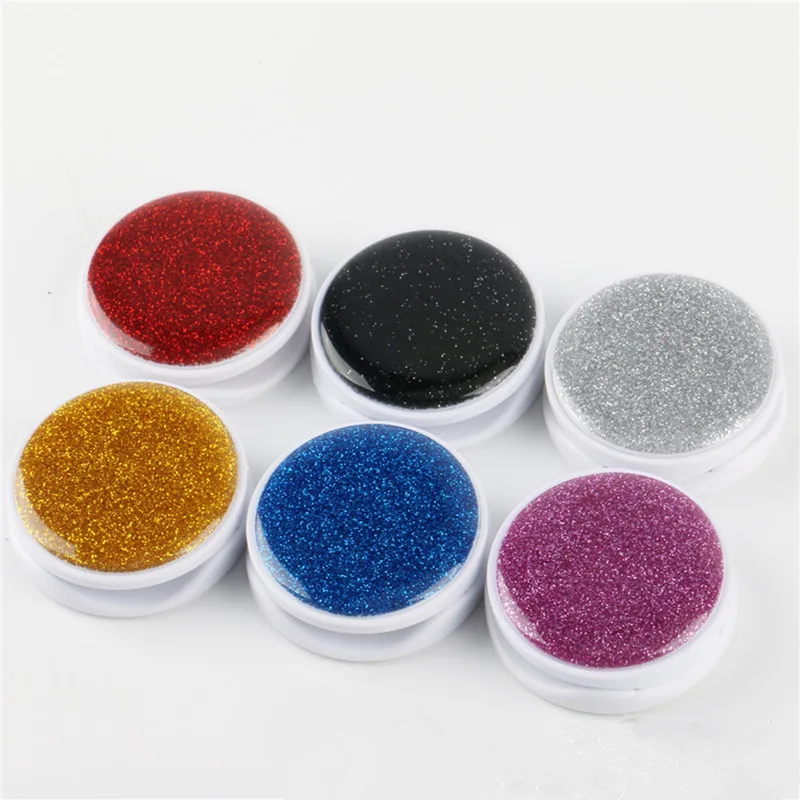 1pcs Glitter epoxy glue round material mobile phone folding stretch bracket Phone Holder girp support finger ring stand holder | Мобильные
