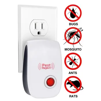 

2 Plugs Pest Control Ultrasonic Pest Repeller Mosquito Killer Electronic Anti Rodent Insect Repellent Mouse Cockroach