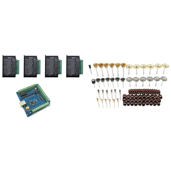 

1Pcs Saet 4 Axis Mach3 Motion Controller Card Breakout Usb Cnc Control Card & 1 Set Steel Wire Brush Polishing Wheel Kit