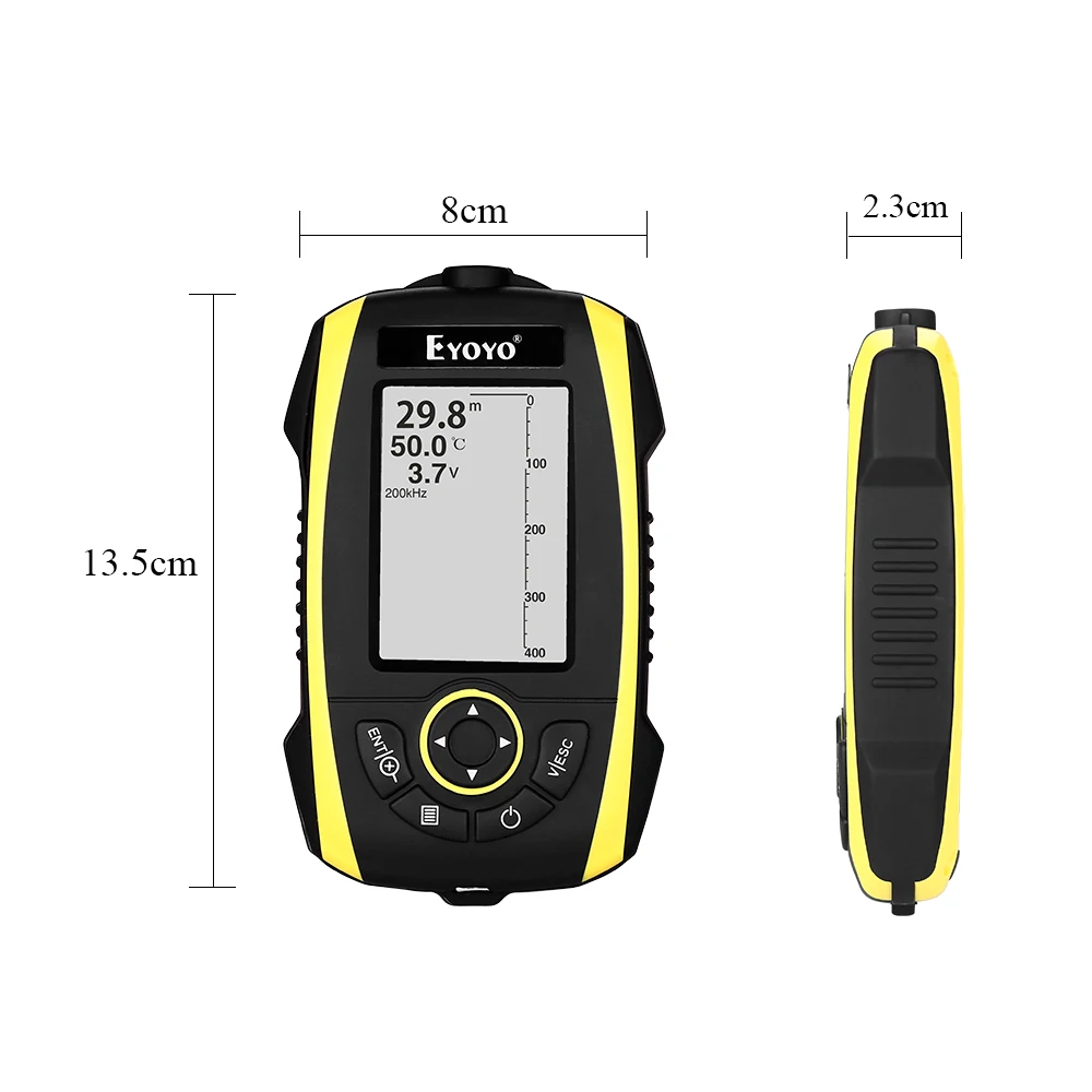 Eyoyo E4 портативный рыболокатор 0,6-72 м сонар lcd эхолоты эхолот для рыбалки более глубокий умный сонар chirp
