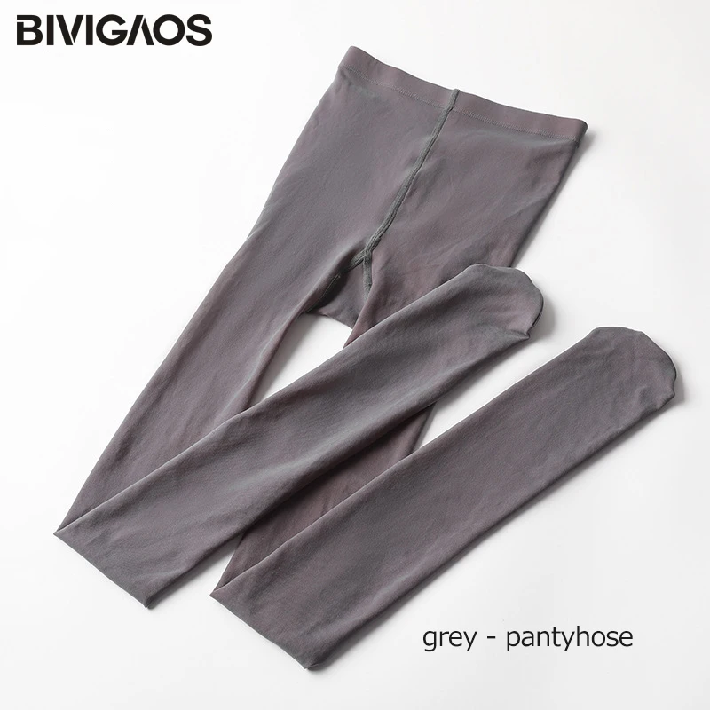 Grey-pantyhose BIVIGAOS осенние зимние тонкие дышащие женские колготки сексуальные Серые колготки прозрачные облегающие леггинсы Сексуальные колготки Леггинсы - Цвет: Grey-pantyhose
