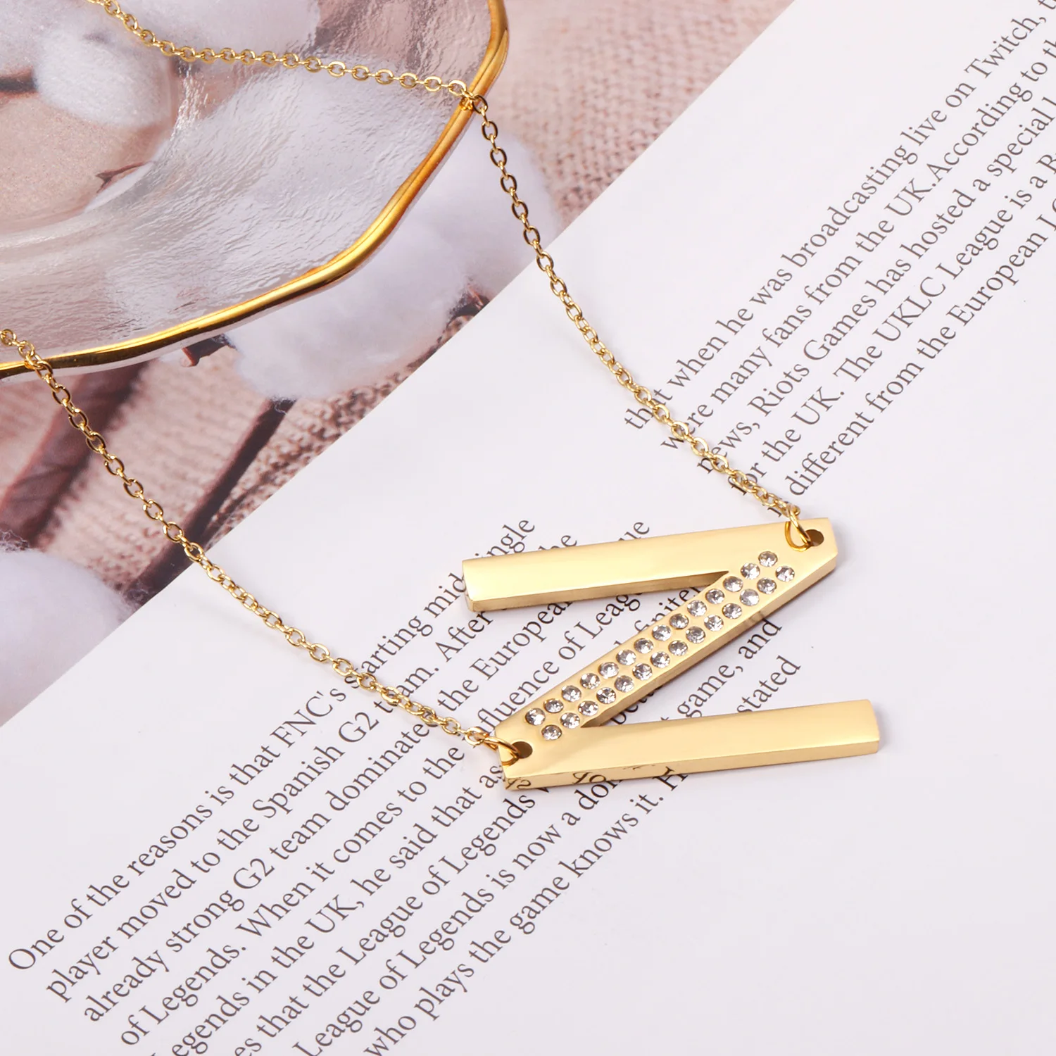 Soyel Letter M Necklace Gold