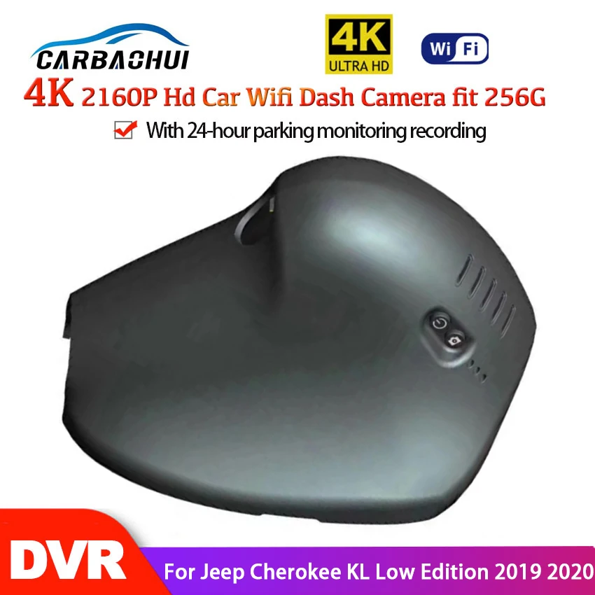 

4K 2160P Driving Recorder Car Wifi DVR Camera Dash Cam Video Recorder Novatek 96670 For Jeep Cherokee KL Low Edition 2019 2020