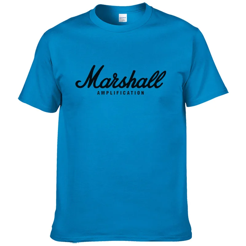 La venta caliente del verano algodón Marshall camiseta de los hombres уличная одежда manga corta camiseta de хип-хоп para los