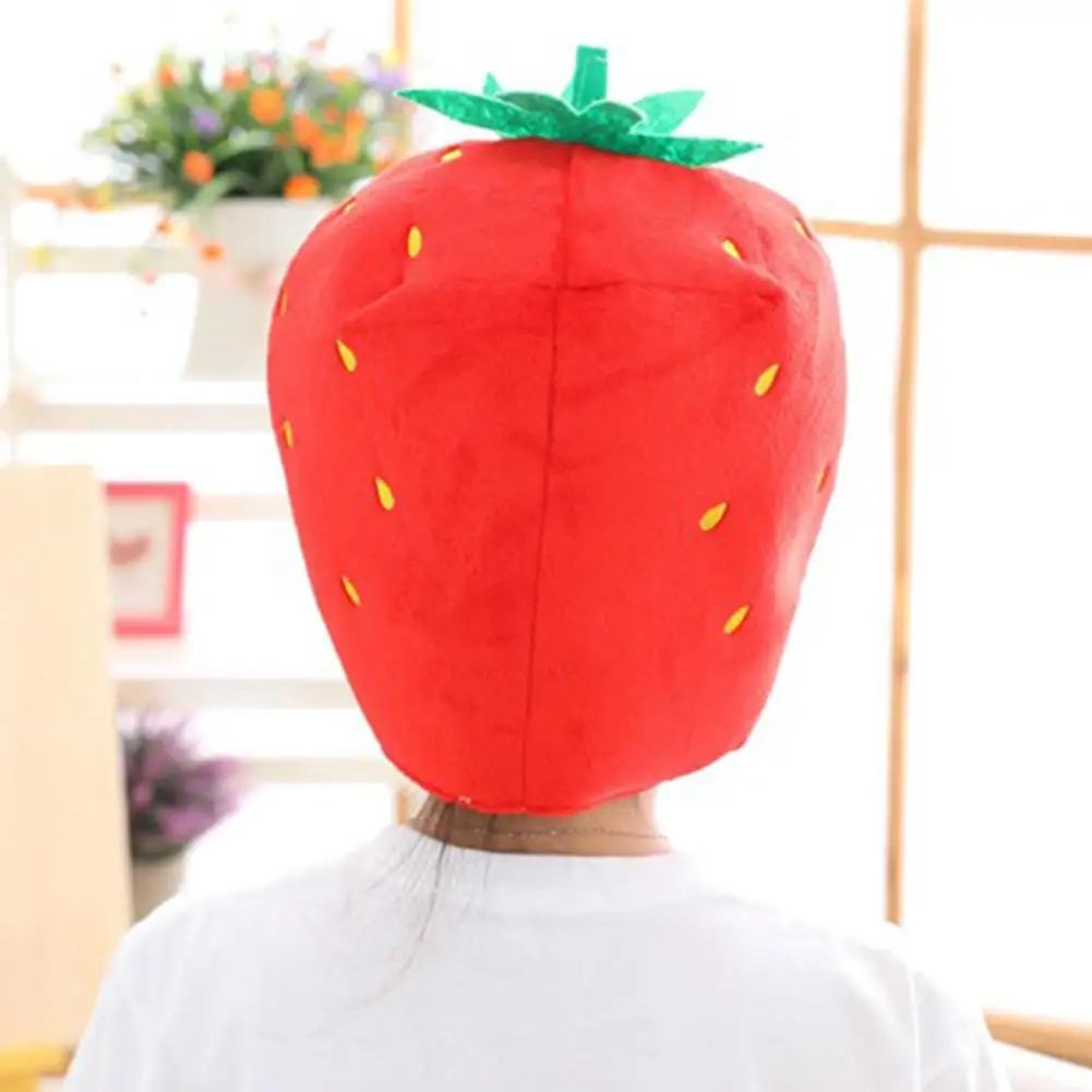 Фрукты Клубника Shaped подшлемник забавная шапка шляпа на Хеллоуин плюшевые подшлемник Хэллоуина Рождественский реквизит для вечеринок подшлемник
