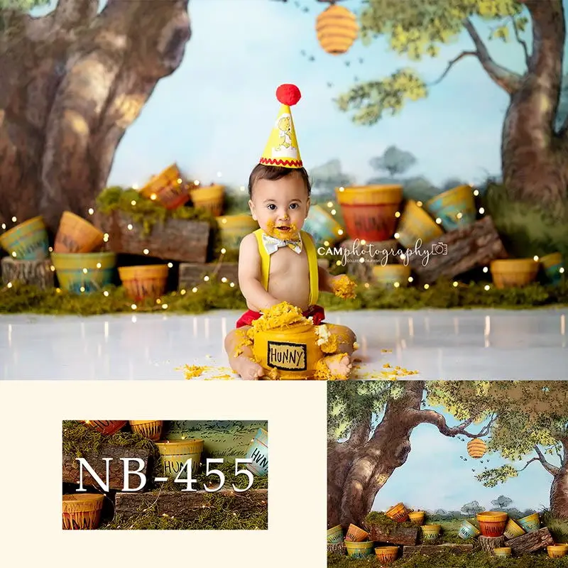 Фон для фотосъемки новорожденных с изображением Золотой Луны и звезд, фотофоны для детской студийной фотосъемки на день рождения - Цвет: NB-455