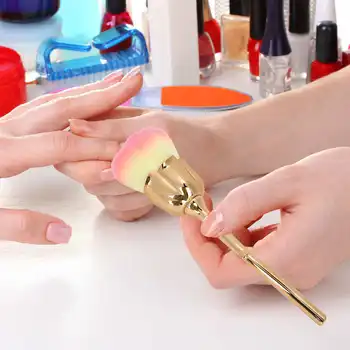 

Manicure Brushes Rose Shaped Professional Nail Art Dust Removal Brush Portable Blusher Loose Powder Brush Nail Brush