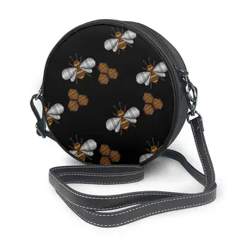 

2020 Summer Women's Fashion Small round Bag Little Honey Bee Shoulder Bag Messenger Crossbody Bag Phone Coin Purse