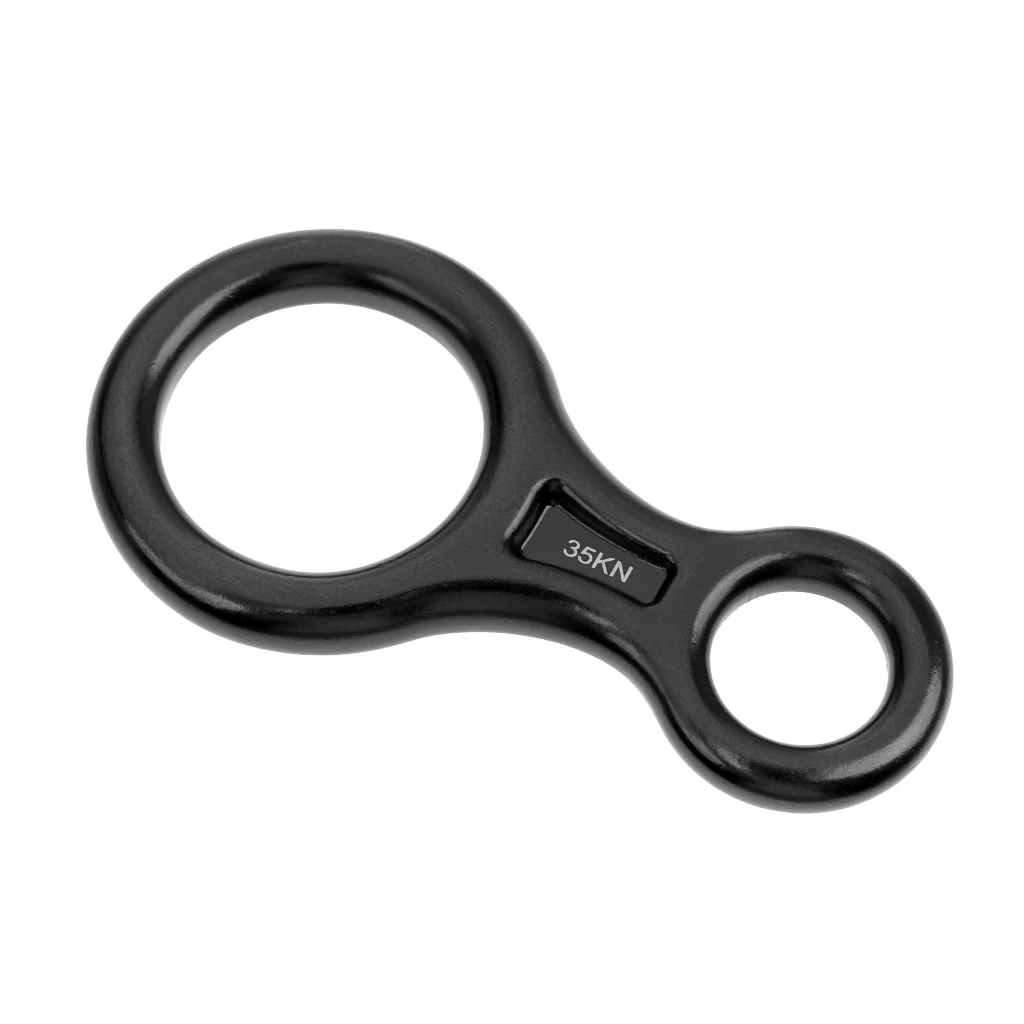 Figure 8 Shape Rock Climbing Caving Rappel Abseil Rope Rescue Descender 35KN for Rappelling Downhill Rock Climbing Mountaineer