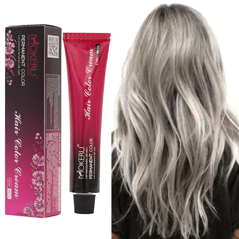 

100ml Mokeru long lasting Professional using hair colour cream purple hair color dye cream natural hair dye permanent for women