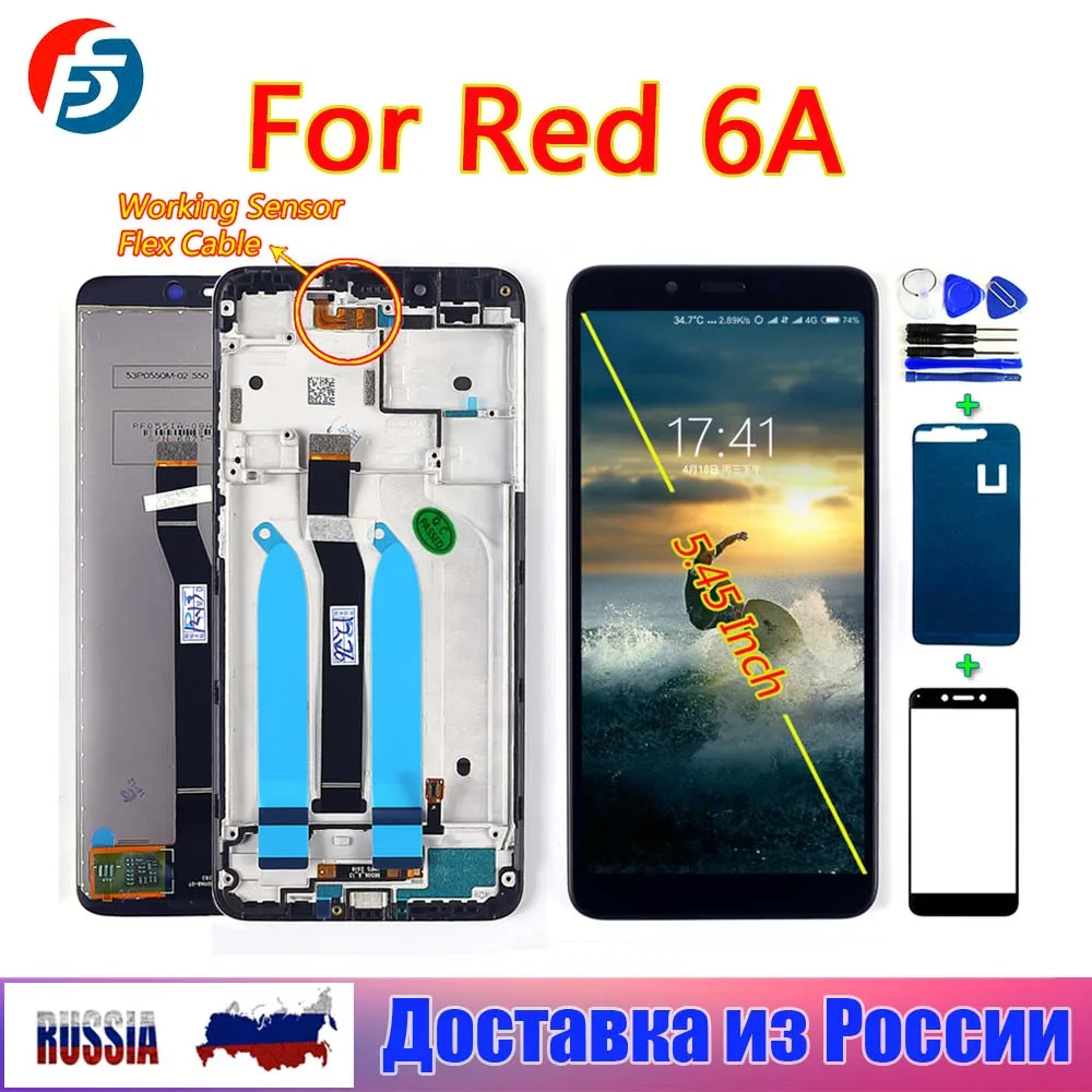 ЖК дисплей для Xiaomi Redmi 6A протестированный сенсорный экран 5 45 дюйма дигитайзер в