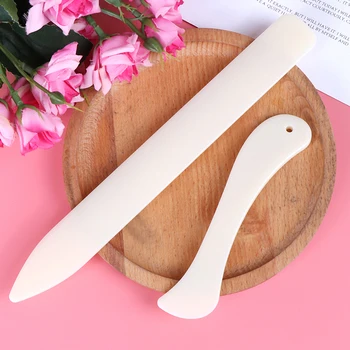 

2Pcs/Set Home Handmade Pastic Open Letter Knife For Leather Scoring Folding Creasing Paper Accessories