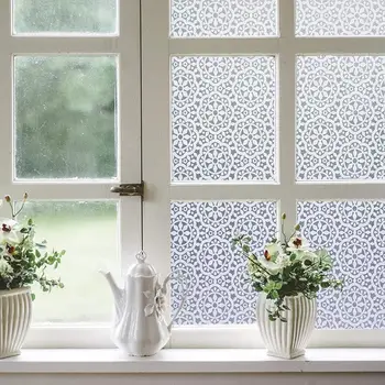 

WXSHSH Window Film Patterned Privacy Window Stickers Static Cling Vinyl Decorative Glass Film Privacy Window Covering for Home