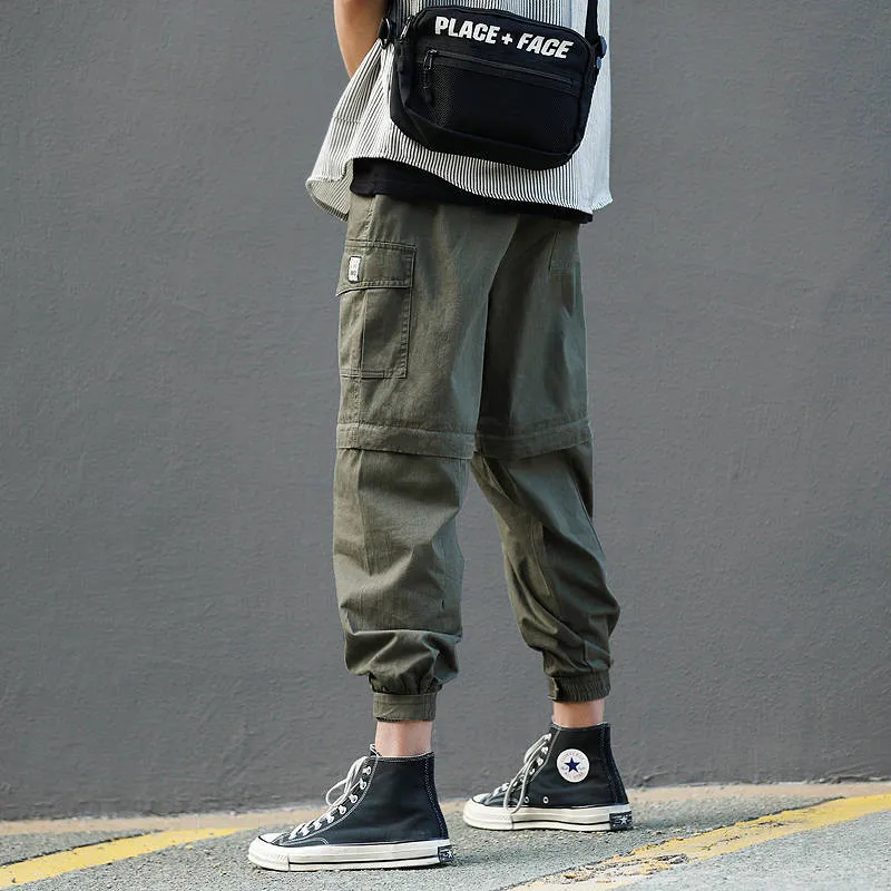 Мужские Джоггеры в стиле хип-хоп, гарем, уличная одежда, брюки, повседневные брюки, брюки-карго, мужские летние шорты, японские мужские брюки