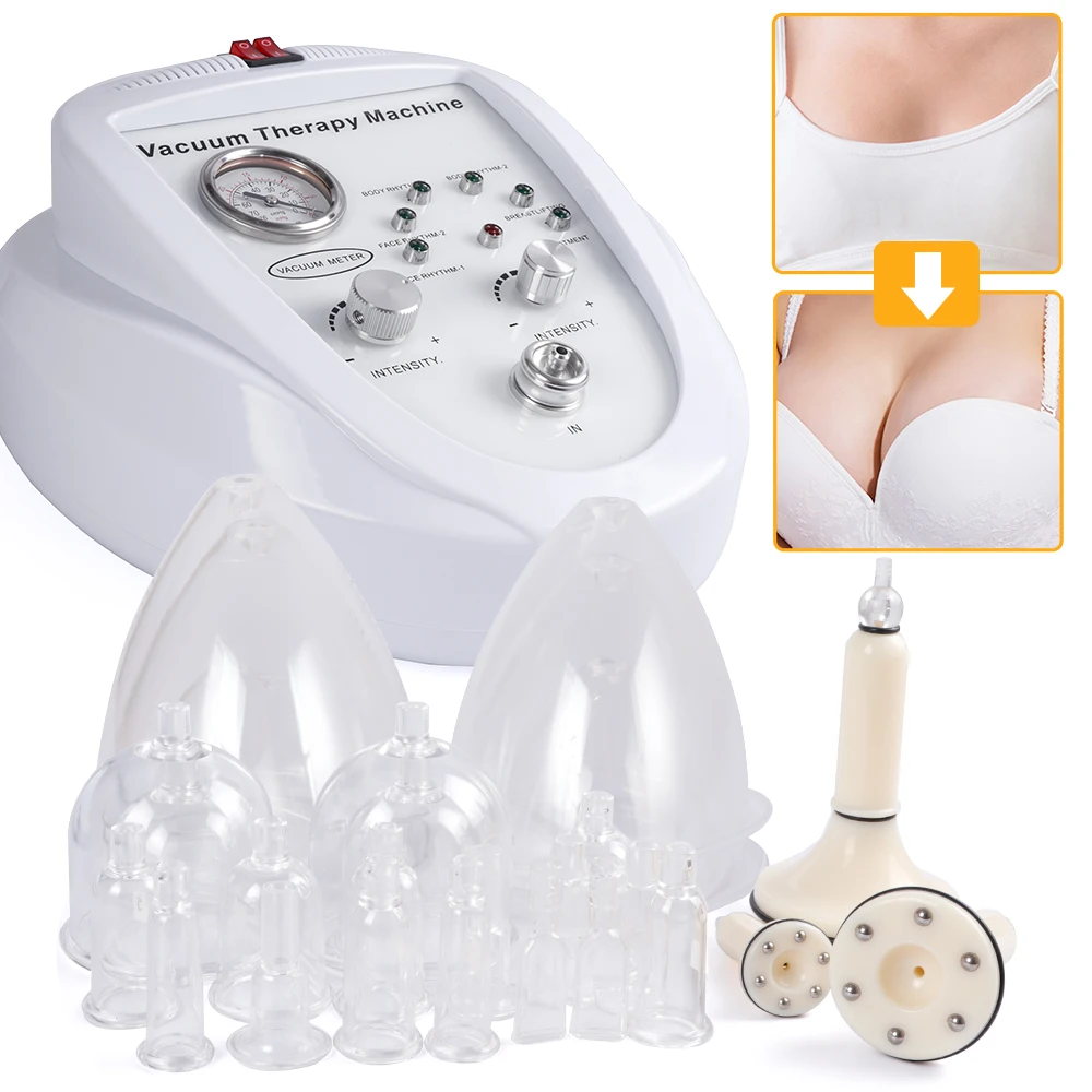  iebilif Vacuum Massage Therapy Machine Enlargement Pump Lifting Breast Enhancer Massager Cup And Bo