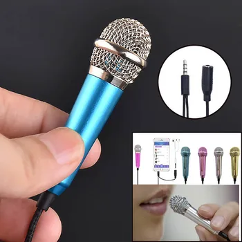 

Mini Karaoke Condenser Wired 3.5mm Stereo Microphone Mic For Cell Phone Portable Stereo Studio Laptop PC Desktop Accessories
