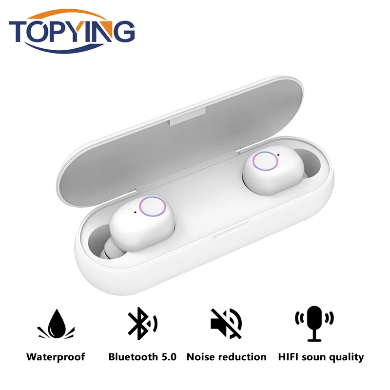 TOPYING Q1 TWS Mini Dual V5.0 беспроводные наушники Bluetooth 3D стерео звук fone de ouvido с двойным