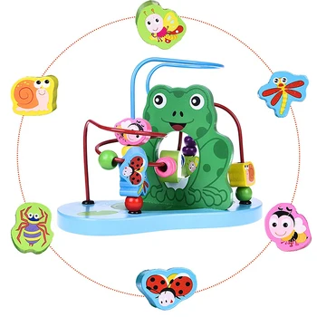 

Wooden Puzzle Arithmetic Early Education Beaded Labyrinth Ball Toy Large Animal Ball Beads Children Education Learning Toys