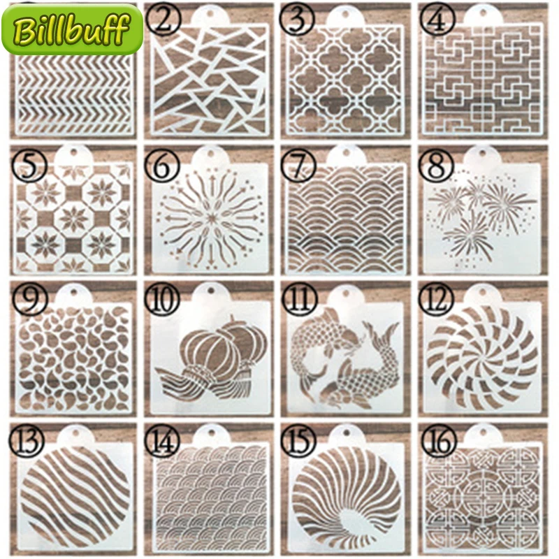 

15Cm Auspicious picture Flower DIY Layering Stencils Wall Painting Scrapbook Coloring Embossing Album Decorative Card Templates