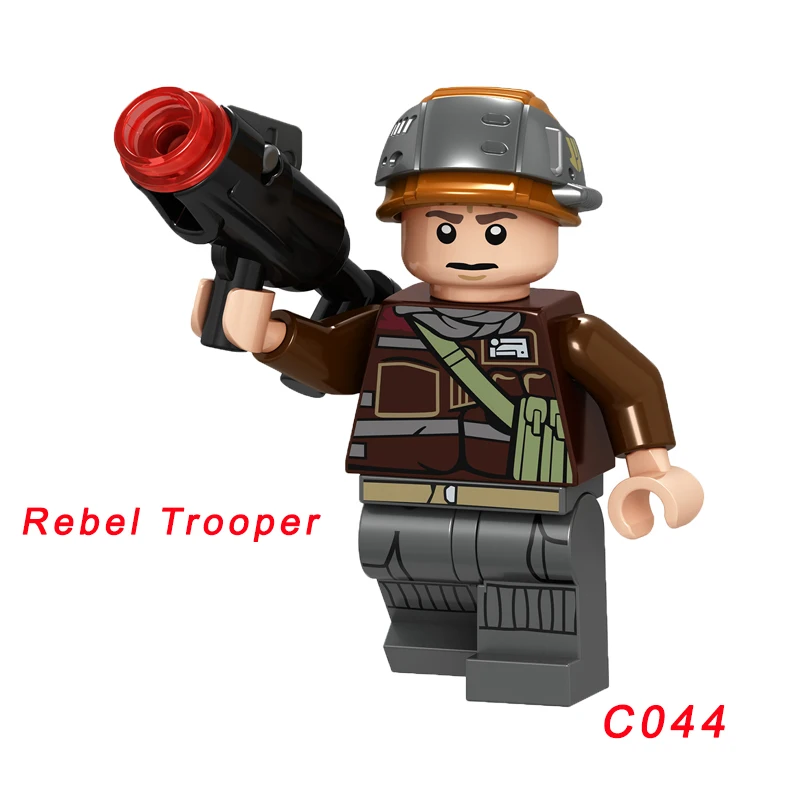 Одиночная Звездные войны кирпич Боевой Дроид Malbus Leia Luke Skywalker Qui Gon Ro-Gr супер Боевой Дроид K2So строительный блок - Цвет: C044