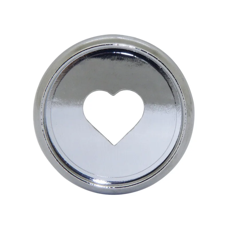 

35mm 20PCS heart-shaped electroplated plastic ring buckle loose-leaf binding 360 degrees DIY office learning binding supplies