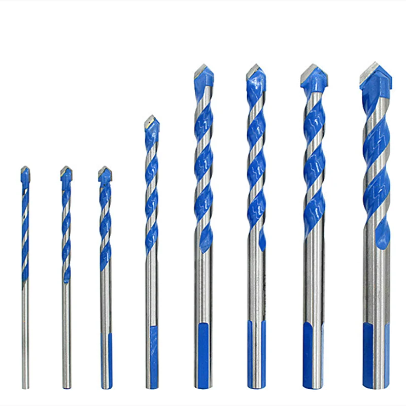 

1PCS Blue 3mm-12mm Multifunctional Drill Bit Twist Spade Drill Triangle Bits For Ceramic Tile Concrete Glass Marble