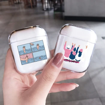 

INS Funny illustration For Airpods Pro 2 Cases Luxury cute transparent Hard earphone protective Cover For Air pods 3/2 Pro cases