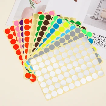 

5 Sheet 10mm/19mm Coloured Dot Stickers Round Spot Circles Sealing Stiker Paper Labels Adhesive Package Label Party Decoration