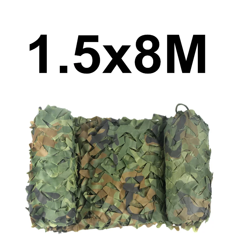 1.5x8M LOOGU лесной усиленный камуфляжная сетка в стиле милитари камуфляжной расцветки, сетка для охоты на открытом воздухе тент снимать сад затенение джунгли лагерь - Цвет: 1.5x8M