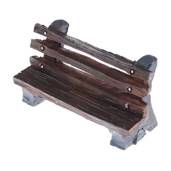 

Miniature park benches Furniture Crafts Modern Accessories Toys Courtyard Decoration for 1:12 Dollhouse Fairy Garden Ornament