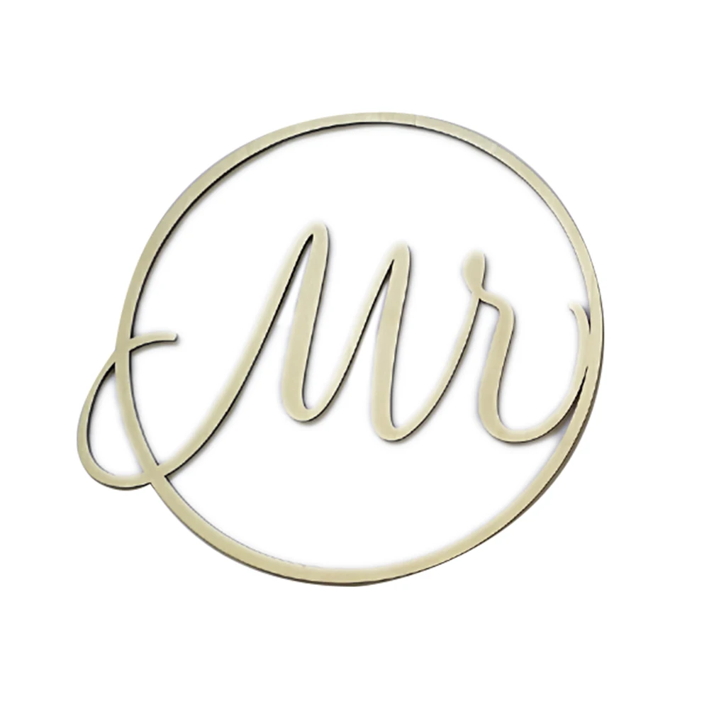 

Word art Chair Decorations White Ribbon Wooden Hanging Signs Chair Banner Rustic Wedding Decorations Engagement Party Supplies