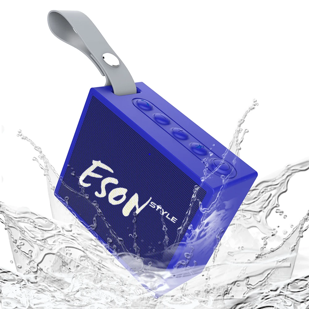 Eson стильный портативный Bluetooth стерео динамик водонепроницаемый IP66 динамик беспроводной динамик-синий абсолютно