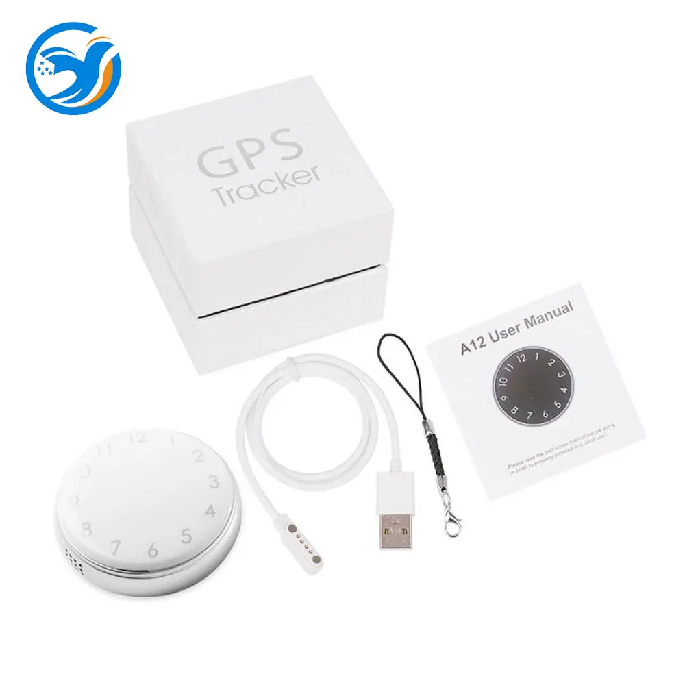 Микро карманные gps часы A12 анти-потерянный питомец портативный персональный в реальном времени GSM gps трекер устройство с бесплатным gps отслеживанием приложение платформа - Цвет: White Has Box