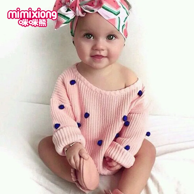 

INS Hot Models Girls Long Sleeve Knit Dotted Sweater Solid Color Hot Selling