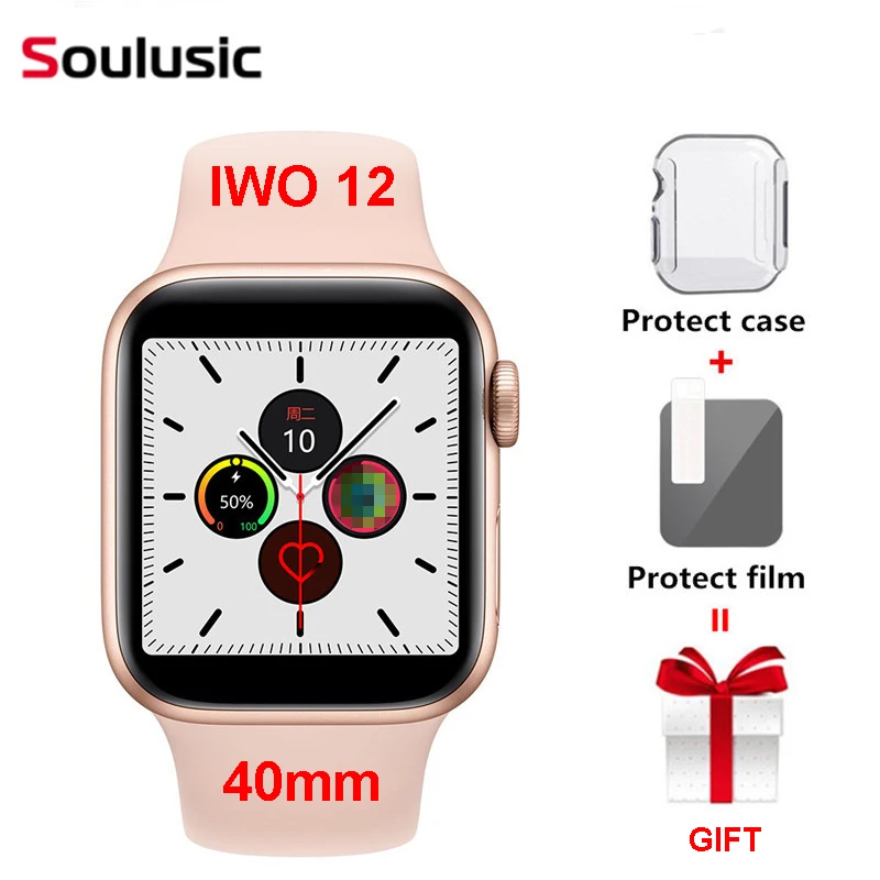 

Soulusic IWO 12 40mm Smart Watch Series 5 1:1 for Apple IOS Android ECG Heart Rate Women Smart Watch iwo 11 8 Plus 9 10 Updated