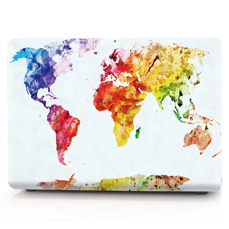 for Apple Macbook Pro 15 inch Case Clear Matte Map Laptop Cover for Mac book 15.4'' A1286 Retina A1398 A1707 A1990 Touch Bar