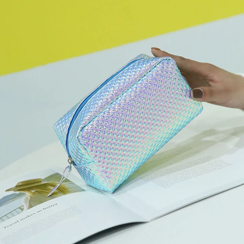 YiCleaner Laser PU Bag Fashion Women Cosmetic Waterproof Zipper Storage Handbag Pouch Makeup Organizer | Дом и сад