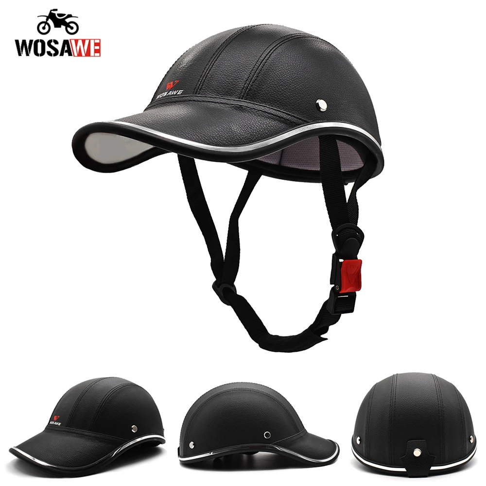 WOSAWE Motorcycle Half Helmet Baseball 