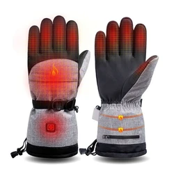 Comfortable Windproof Rechargeable Heated Gloves  Polyester Fiber for Outdoor Skiing Cycling Soft  Electric Heat Gloves