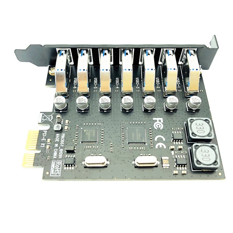Usb 3.0 Pci-e Adaptador de Cartão de Expansão Portas Usb 3.0 Hub Adaptador Controlador Externo Pci-e Extensor Pci Express Cartão para Desktop - Imagem 3