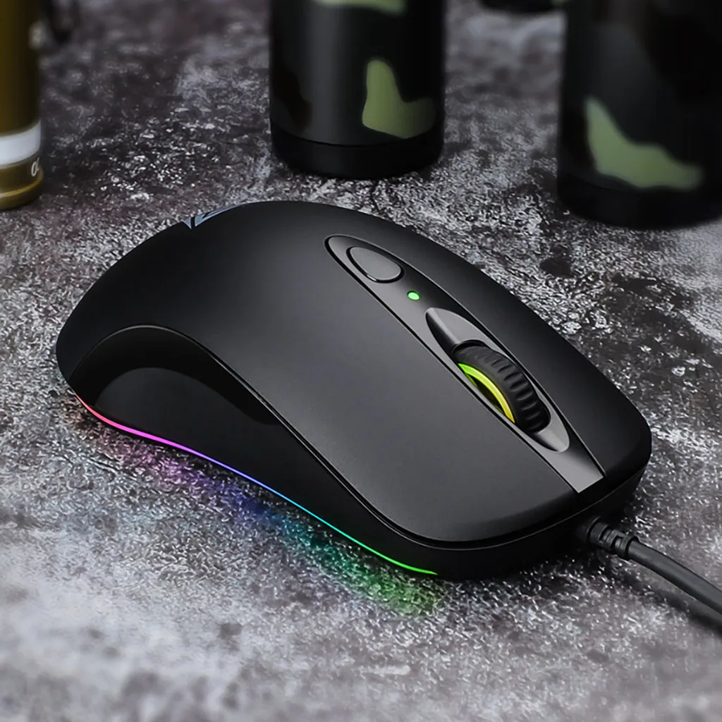 Профессиональная Проводная игровая мышь 4000 dpi 8 кнопок RGB с подсветкой дышит для ПК геймера проводной USB игровой кабель