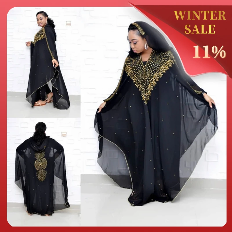

african dresses for women black chiffion dress summer dashiki dresses elegant long prom nigerian ankara pearl dresses women 2019