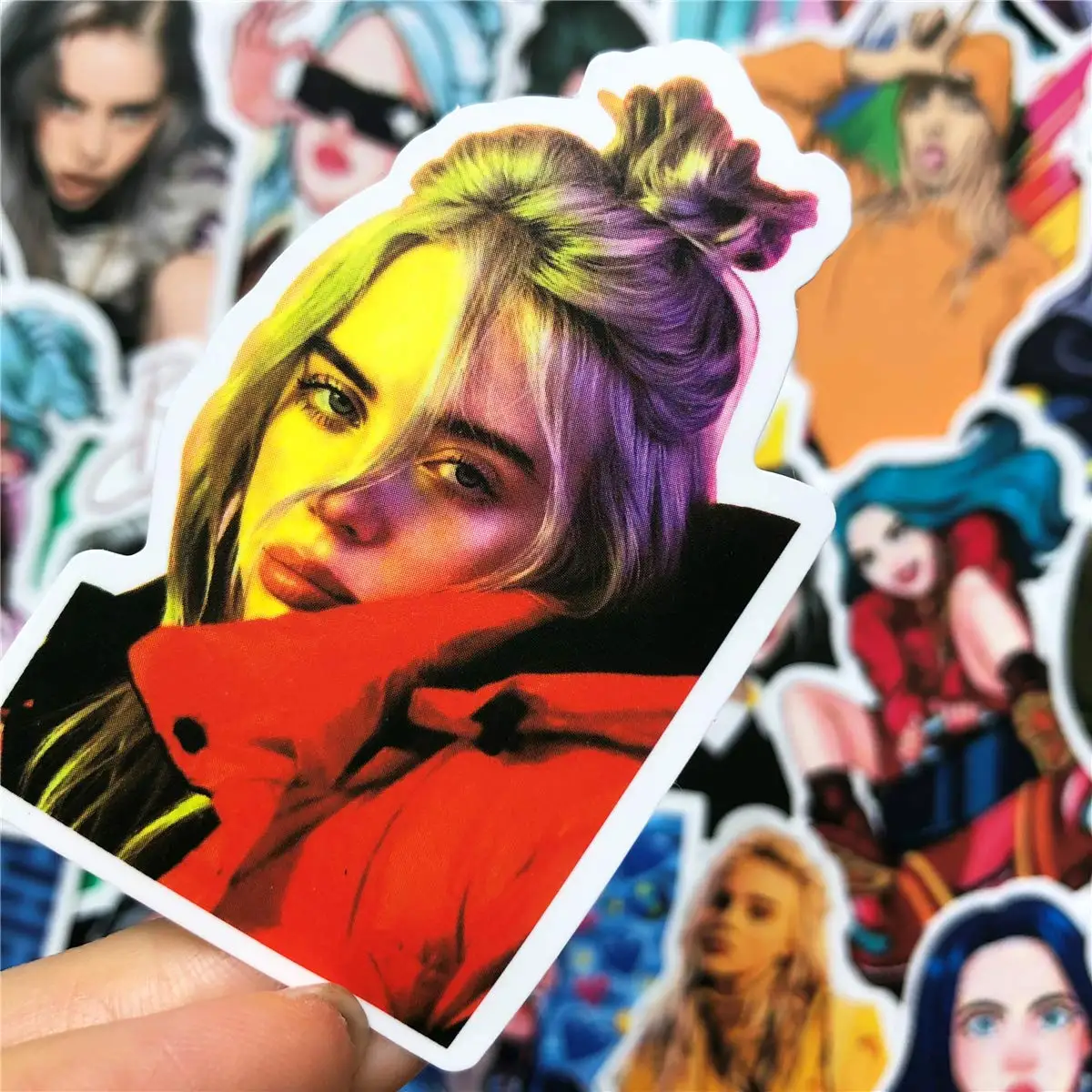 TD ZW 53 шт. наклейки пакет Billie Eilish мультфильм наклейки на ноутбук холодильник гитара скейтборд Кубок книга DIY милые наклейки