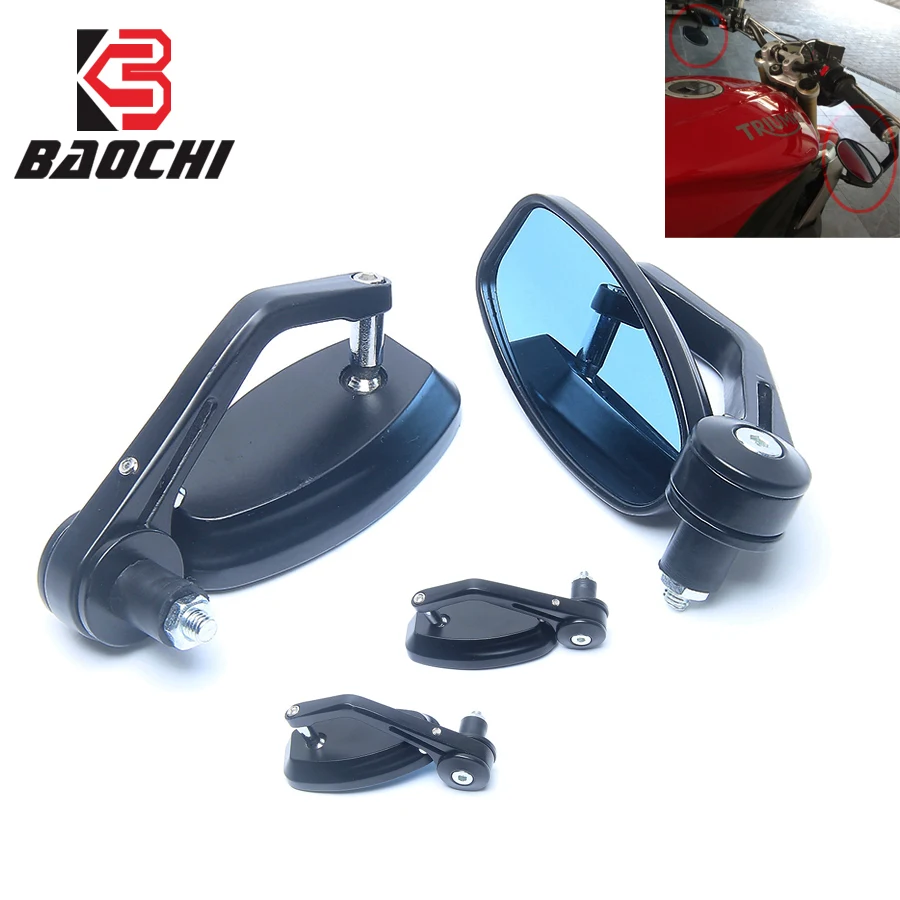 

Universal Aluminium Rear Mirror 7/8" Motorbike Accesorios Moto Mirror Square Scooters Rearview Mirror Side View Mirrors Rotate